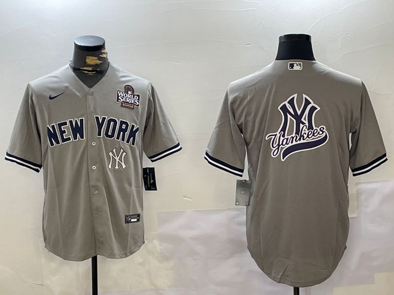 Men New York Yankees Blank Grey Game 2024 Nike MLB Jersey style 102735